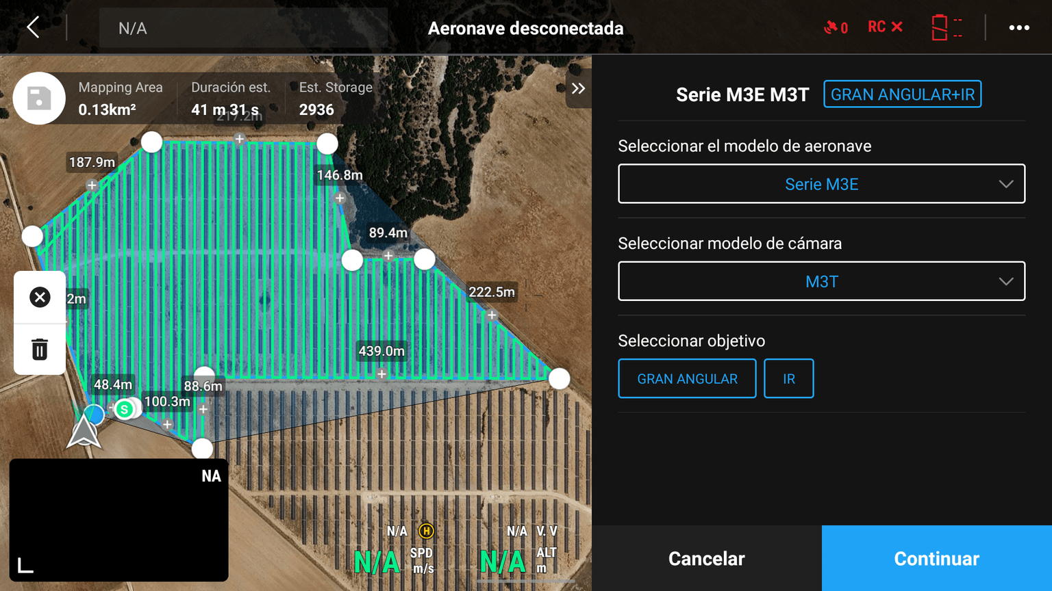 DJI IR and RGB image capture configuration